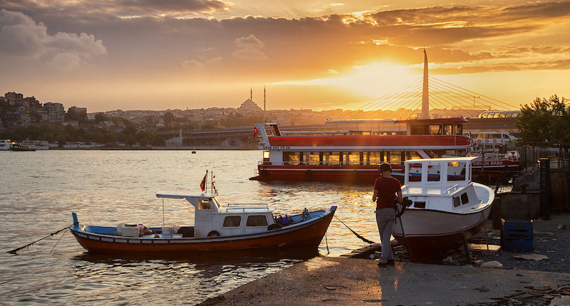 Coucher de soleil à Istanbul
